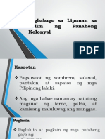 Pagbabago Sa Lipunan Sa Ilalim NG Panahong Kolonyal