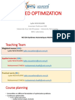 Applied Optimization Techniques