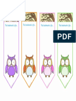 T T 27763 Cute Owl Rainbow Themed Bookmarks