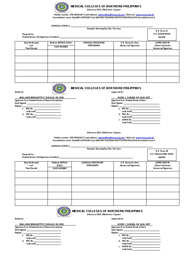 PRC FORMS New Format 3 | PDF | Nursing | Hospital