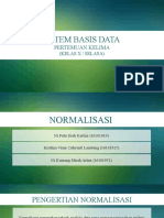 Sistem Basis Data (Normalisasi) Kelas X, Selasa