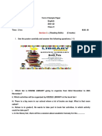 English Model Test Paper cls10