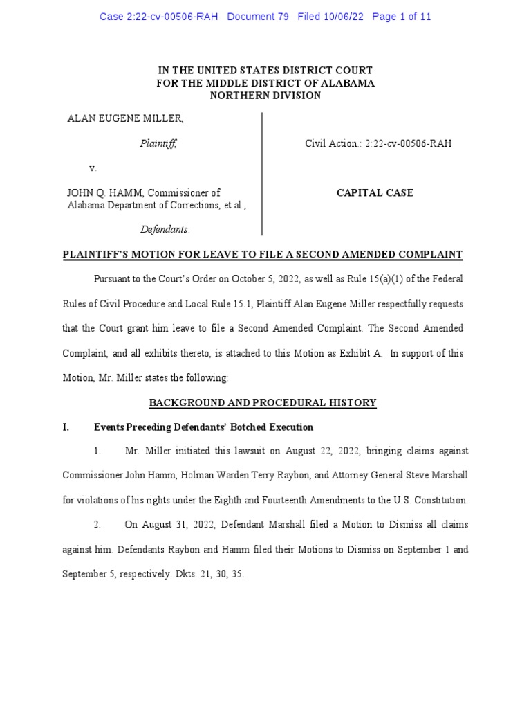 Alan Miller Filing PDF Complaint Lawsuit