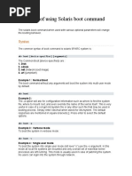 Examples of Using Solaris Boot Command