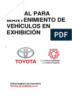 Manual para Mantenimiento de Vehículos Nuevos en Exhibición