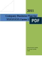 Business Plan Template for a Farms