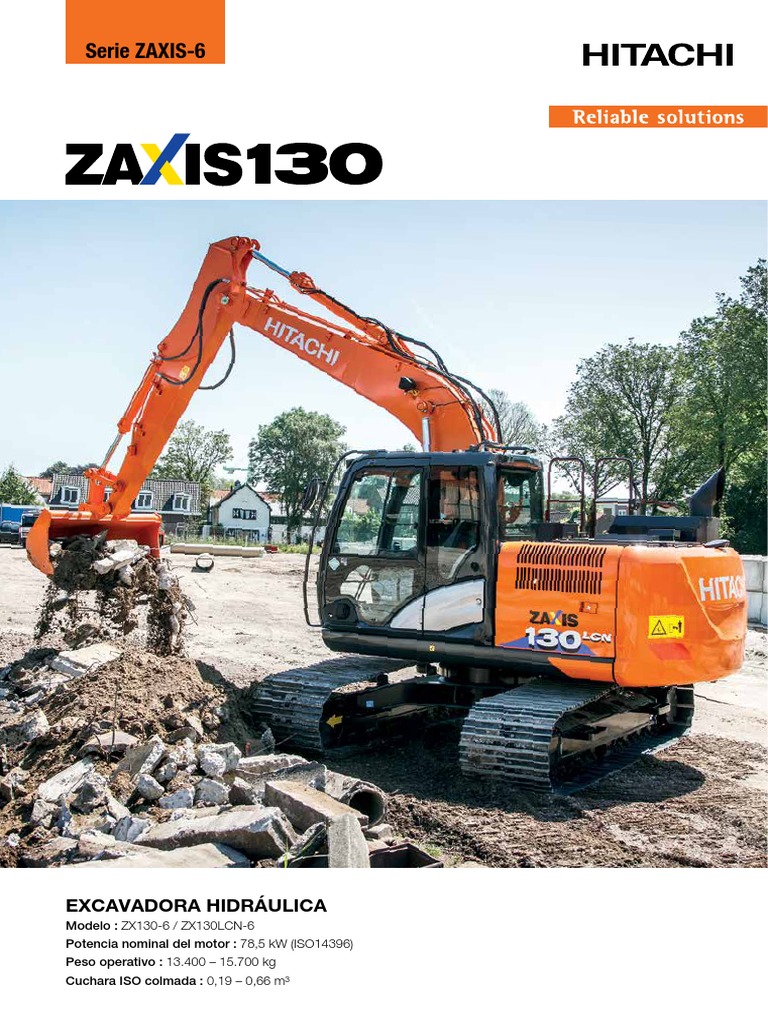 Manual Fabricante ZX130 | PDF | Ingeniería de confiabilidad | Motores