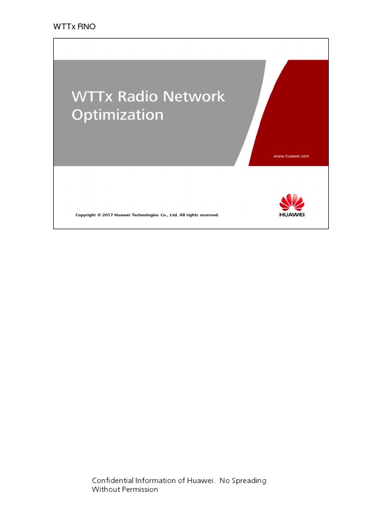 Huawei WTTx RNO Network Optimization Guide | PDF | Information | Duplex ...