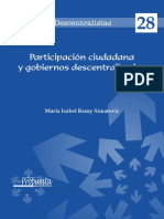 Participación Ciudadana y Gobiernos Descentralizados