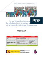 La participación ciudadana y la prevención y el fortalecimiento de la cultura de reduccion de riesgos de desastres 