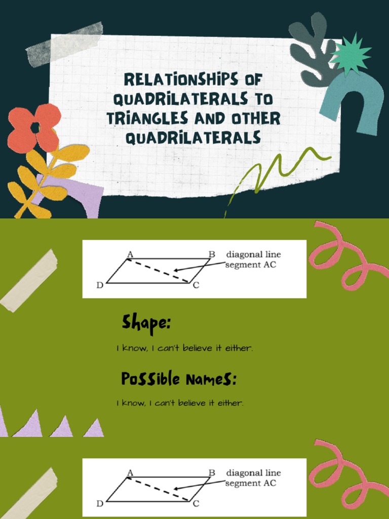 Relationships of Quadrilaterals To Triangles and Other Quadrilaterals PDF