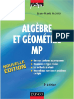 Algèbre et géométrie MP, cours, méthodes et exercices corrigés-Monier, Jean-Marie - Dunod (2013)