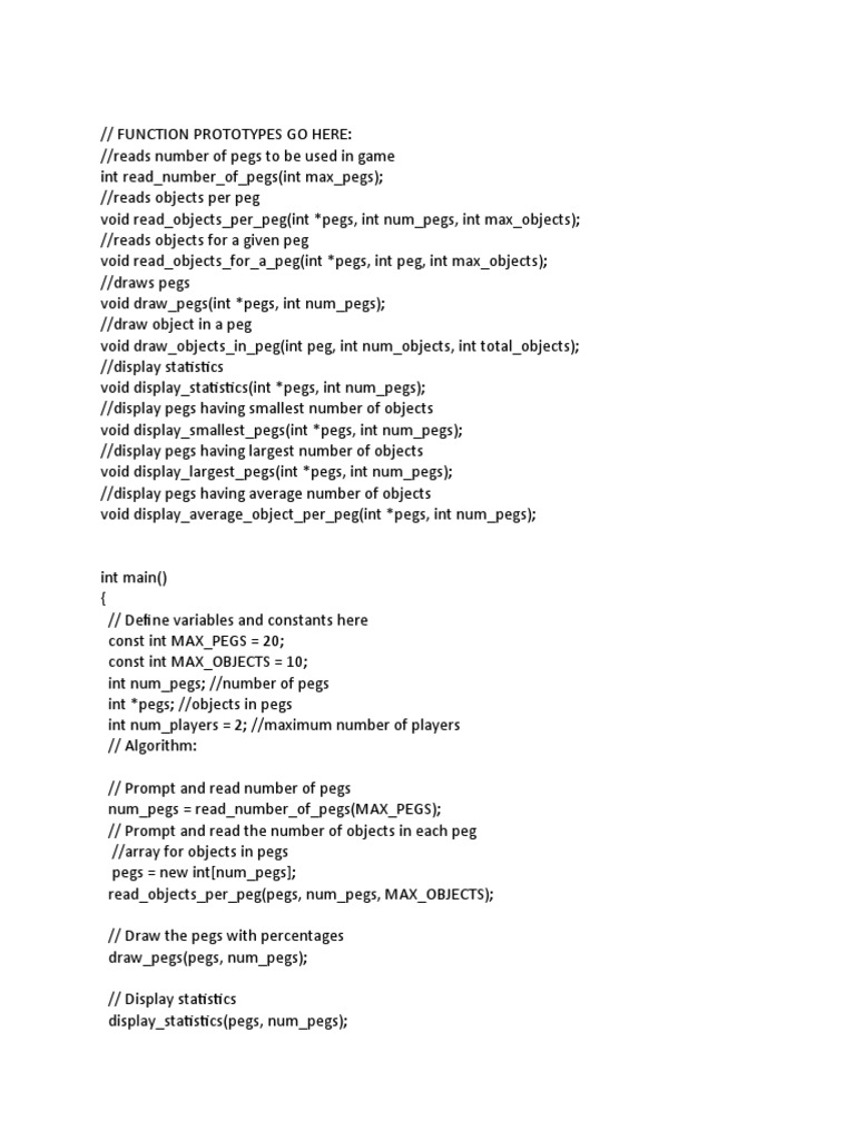Peg Game PDF Computer Science Computing