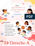 La Salud Del Niño y La Niña en Educación Primaria.