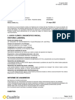 Historia Laboral: I. Juicio Clínico. Diagnóstico Inicial