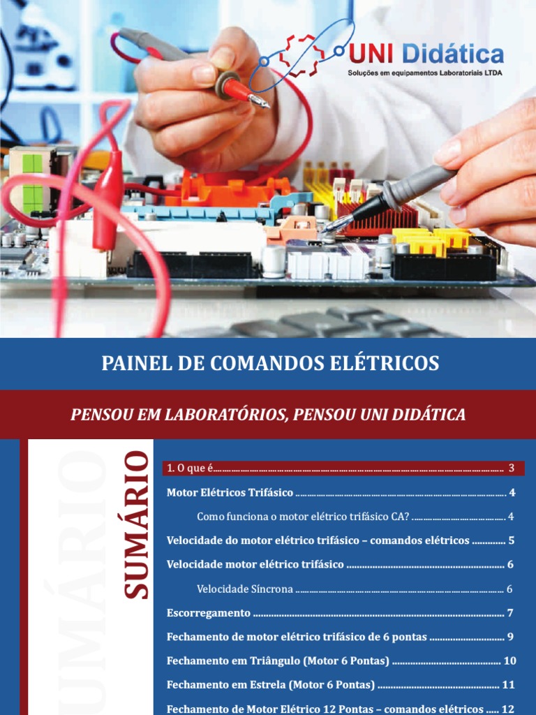 Comandos elétricos de motores trifásicos | PDF | Relé | Motor elétrico
