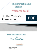 A Presentation On Fibre Identification Test and Yarn