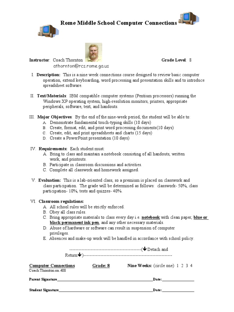 8th Grade Computer Connections Course | PDF