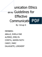 Communication Ethics and Guidelines For Effective Communication