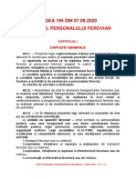 01.statut Personal Feroviar - Legea 195 Din 07.09.2020