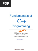 Fundamentals of C ++ Programming