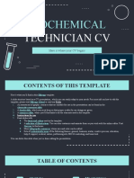 Biochemical Technician CV by Slidesgo