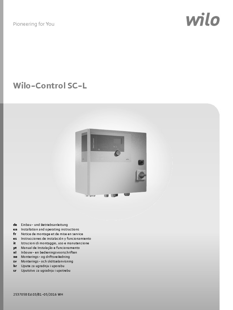 Wilo 48396 | PDF | Electricity | Electrical Equipment