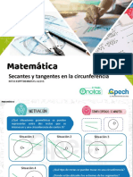 Secantes y tangentes en la circunferencia