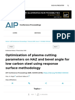 Optimization of Plasma Cutting Parameters On HAZ and Bevel Angle For Low Carbon Steel Using Response Surface Methodology