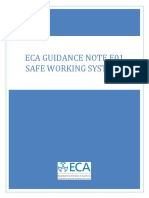 ECA Safety Guidance Note E01 Safe Working Systems REV 2 May 2018