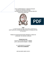 La Responsabilidad Del Donatario A Partir de La Aceptacion de La Donacion Irrevocable Otorgada en Pais Extranjero