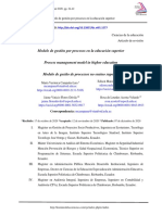 Modelo de gestión por procesos en la educación superior