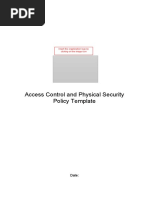 Access Control and Physical Security Policy Template v1.0