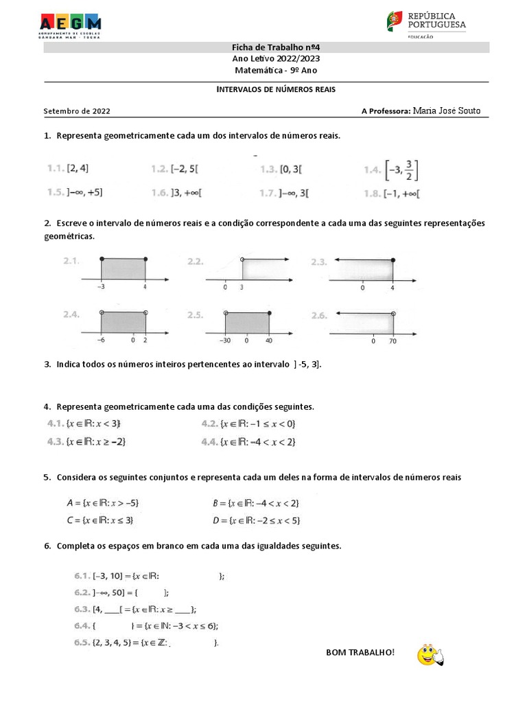 Ft4 Ficha Intervalos Nºs Reais Pdf
