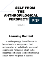 The Self From The Anthropilogical Perspective Gus Report Group 2