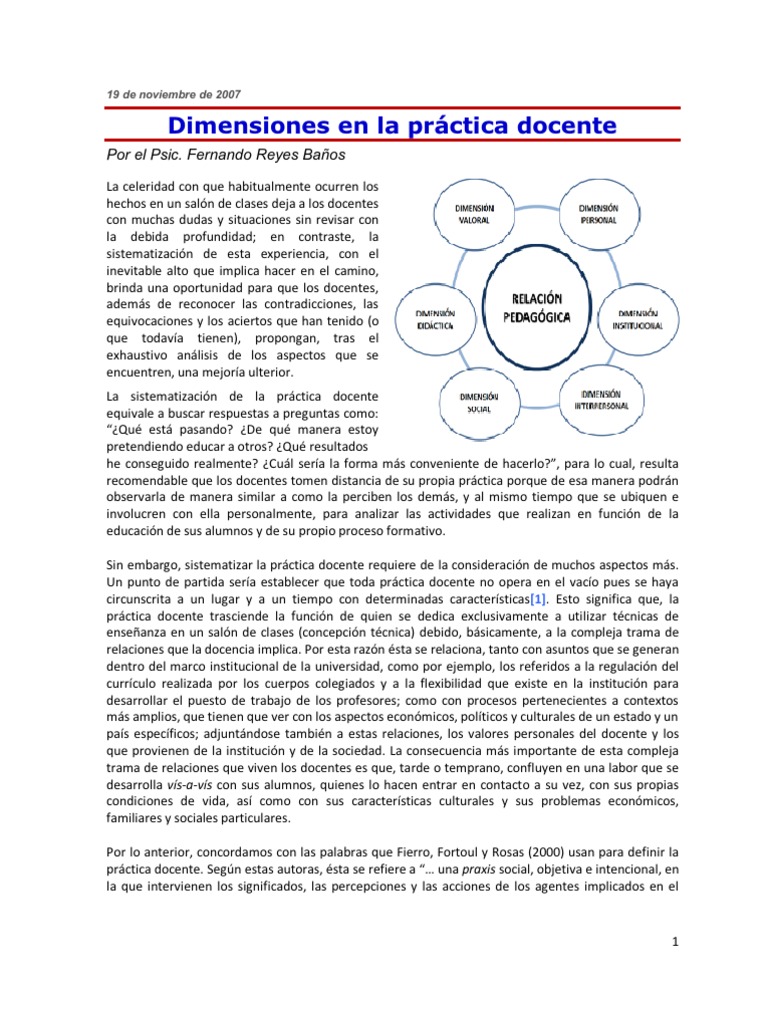 Dimensiones de la Práctica Docente | PDF | Institución | Maestros