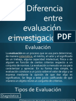 Diferencia Entre Evaluación e Investigación Blqoue I