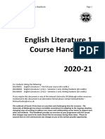 English Literature 1 Handbook 2020-21