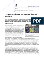 Página 12 El País Lo Que Se Piensa Pero No Se Dice en Voz Alta Encuesta Sobre La Despenalización Del Aborto