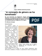 El Concepto de Género Se Ha Banalizado. Entrevista A Feminista Sociedad P12