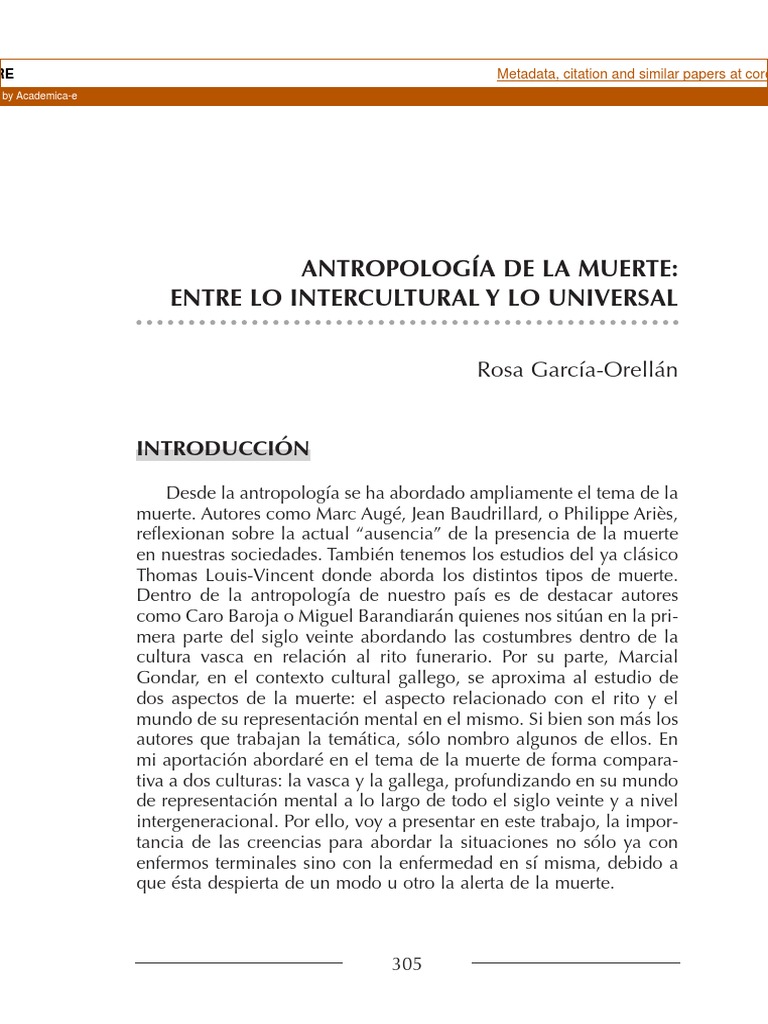 Antropologia de La Muerte | PDF | Muerte | Realidad