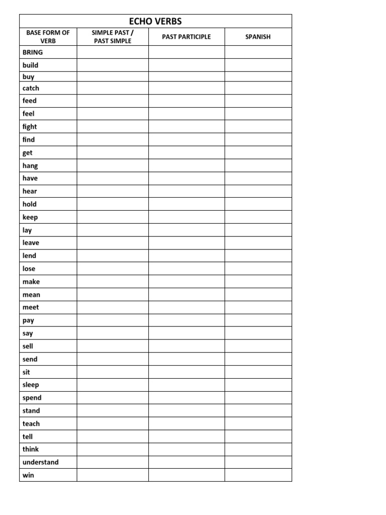 Echo Verbs 2 PDF