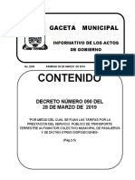 Gaceta Municipal 2245 - Marzo 29 de 2019