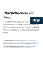Independencia Del Perú - Wikipedia, La Enciclopedia Libre