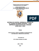Sistema de Control Gerencial Basado en El Cuadro de Mando Integral - Caso Empresas Asociativas de La Region JUNIN (2003 - 2005)