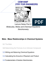 CEM1008F - 4. Molecules, Moles and Chemical Equations Stochiometry 2022 Presentation Part 2 Notes