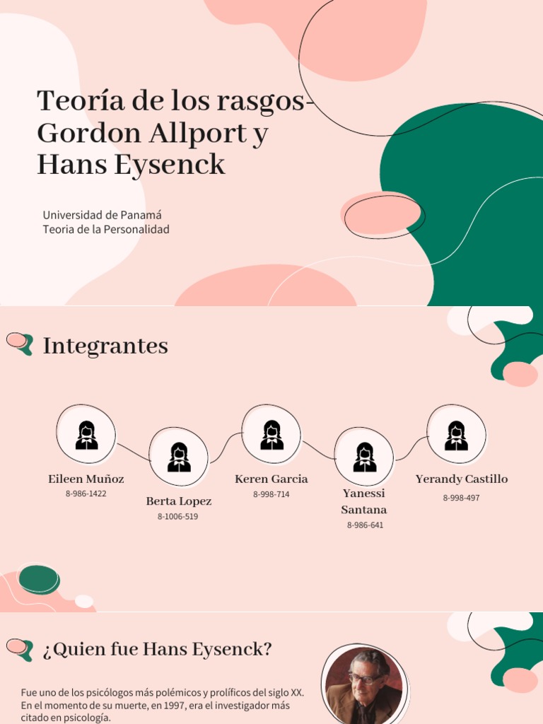 Modelo PEN de Eysenck en Psicología | PDF | Teorías psicologicas ...