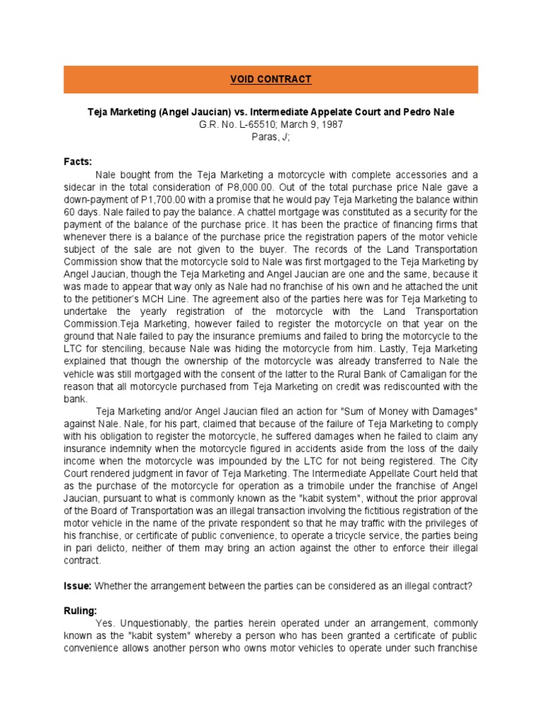 Void COntract PDF Franchising Mortgage Loan