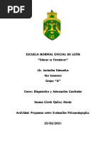 Preguntas Evaluacion Psicopedagogica