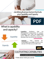 Identifying Business Sectors that Suit Your Capabilities and Capacity